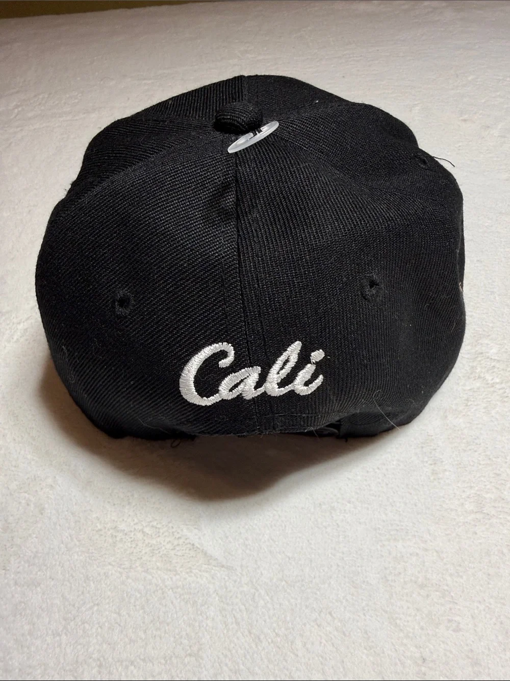 California Republic Black Snapback Hat with Embroidered Patch
